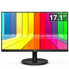 Monitor 17.1" LED, Widescreen, 75Hz, HD, HDMI, VGA, VESA, Ajuste de orientação.