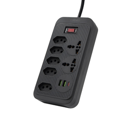 Tomada Elétrica Cabo de Extensão com USB Tipo C, us preta, Filtro de linha na internet