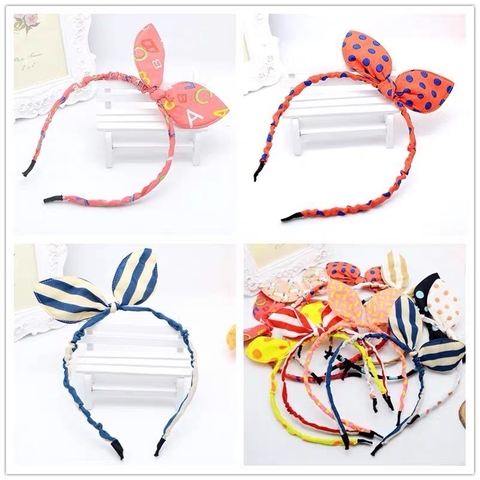 Tiara de laço com estampa