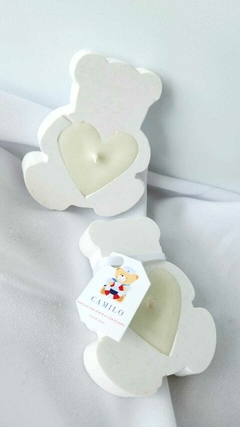 Souvenir vela Oso Yeso cerámico