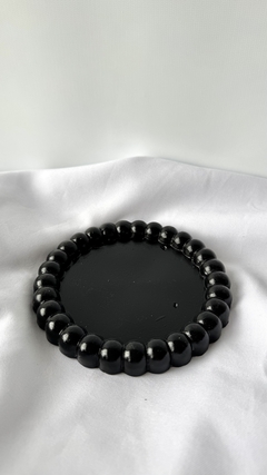 Bandeja plato bubble S yeso cerámico BLACK en internet