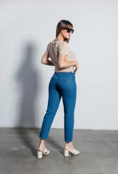 Jean mom rígido azul - comprar online