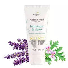 Máscara Facial Argila Roxa Hidratação e Detox - 60ml - WNF