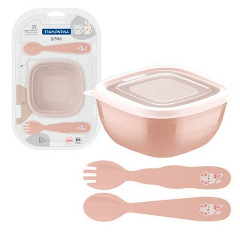 Jogo Infantil Tramontina Le Petit Rosa 03 Peças