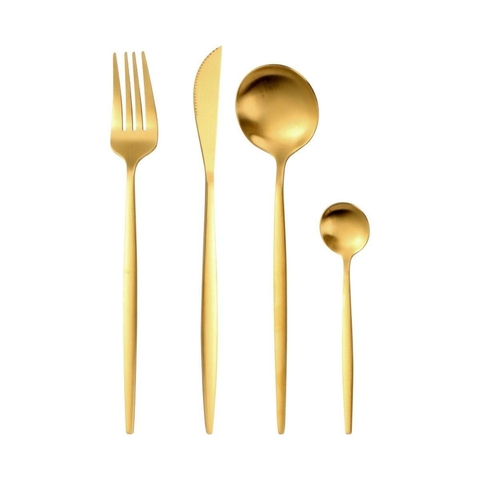 Faqueiro Constantinne 24 Peças Dourado