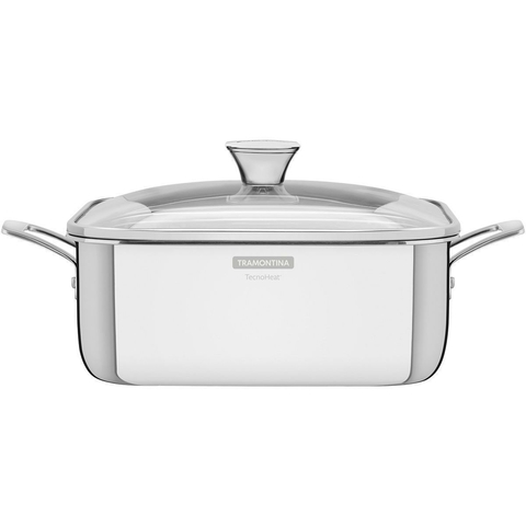 Caçarola Tramontina Grano Quadrada Corpo Triplo Inox 4L