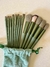 Kit com 13 pincéis de maquiagem + necessaire para armazenar - cor verde - comprar online