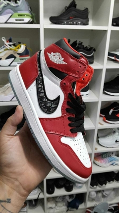 jordan 1 roja y blanca pipa negraw