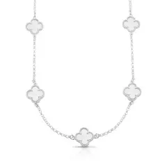 Choker 5 Trevos Branco - comprar online