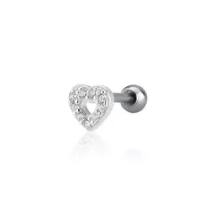 Piercing coração vazado cravejado - comprar online