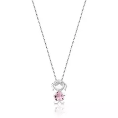 Colar Filha Zircônia Rosa