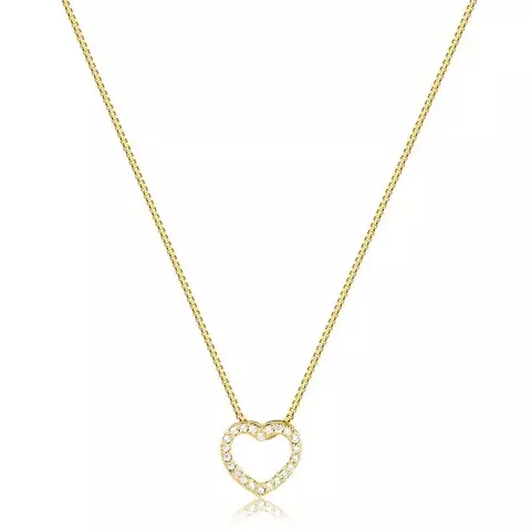 Colar Coração Vazado Cravejado