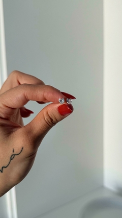 Brinco Ponto de Luz Coração 5mm - A.C