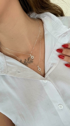 Conjunto de Prata Coração e Chave na internet