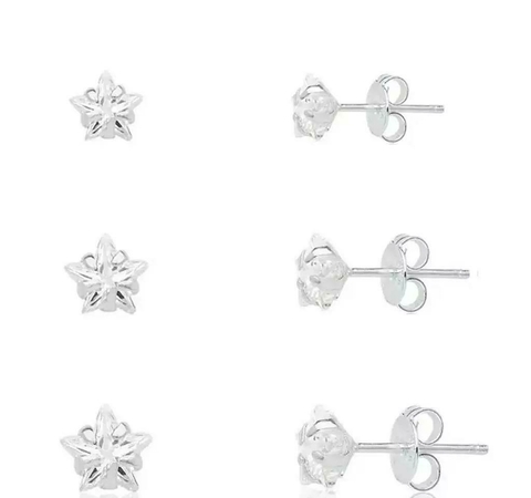 Brinco Trio Zircônia Estrela