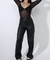 Calça wide leg Couro
