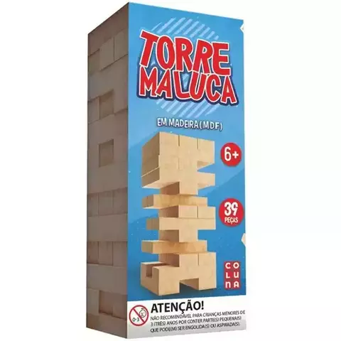 Jogo Diverso Torre Maluca 39 peças em madeira - Coluna