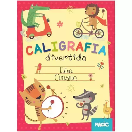Livro Caligrafia Alfabeto Letra Cursiva 16 pg. - Magic Kids