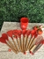 kit 12 peças de Utensílios, silicone e bambu - Lar de fofurices
