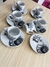 jogo de Xicara de Café com Pires em Porcelana -Good morning