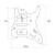 ESCUDO DOLPHIN HSS PEROLADO P/ GUITARRA STRATO 2351 3 CAMADA - comprar online