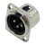 CONECTOR PLUG DATALINK XLR MACHO PAINEL 3 POLOS