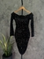 Vestido midi ombro a ombro paetê veludo - Muriê store