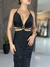 Vestido midi drapeado Luz preto - loja online