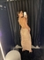Vestido midi drapeado Luz bege - loja online