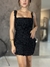 Vestido curto aplicaçao flores - Muriê store