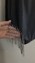 Saia courino franja strass - Muriê store