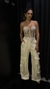 Cropped corset glitter na internet