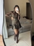Vestido tomara que caia couro plissado - Muriê store