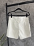 Shorts couro crocco off white - Muriê store