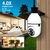 Câmera de segurança wifi ip sem fio 360 com encaixe lampada bocal aplicativo - Multishop