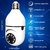 Câmera de segurança wifi ip sem fio 360 com encaixe lampada bocal aplicativo - Multishop