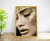 Quadro Mulher folhas douradas - Laser Quadros