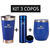 Kit com garrafa led termometro digital 500mls + como termico 473mls + copo cuia 350mls