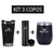 Kit com garrafa led termometro digital 500mls + como termico 473mls + copo cuia 350mls - loja online