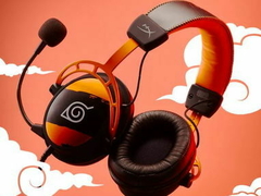 HyperX Cloud Alpha Gaming Heaset - Naruto Edition - Micrófono desmontable con cancelación de ruido,espuma viscoelástica, controladores de doble cámara