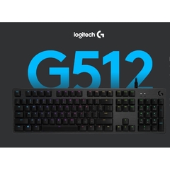 Logitech G Teclado mecánico para juegos 512 Carbon LIGHTSYNC RGB con interruptores GX Brown, táctil