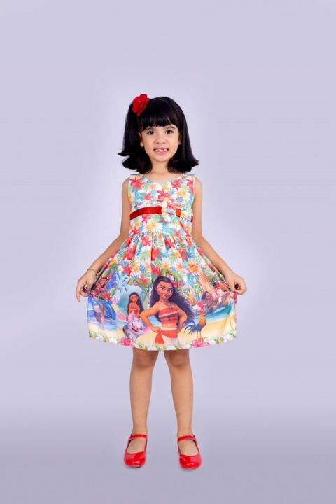Vestido com estampa da Moana