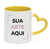 Caneca Love Alça e Interior Amarelo 325ml