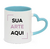 Caneca Love Alça e Interior Azul Bebê 325ml