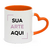 Caneca Love Alça e Interior Laranja 325ml