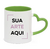 Caneca Love Alça e Interior Verde 325ml