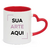 Caneca Love Alça e Interior Vermelho 325ml