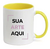 Caneca Alça e Interior Amarelo 325ml