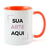 Caneca Alça e Interior Laranja 325ml