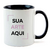 Caneca Alça e Interior Preto 325ml